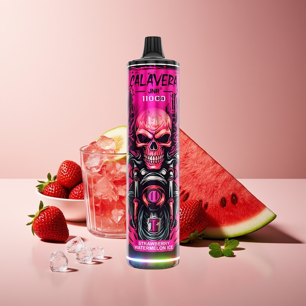 JNR Calavera 11000 Puffs Tipo-C 850mAh 21ml 1.0ohm Fresa Sandía Hielo