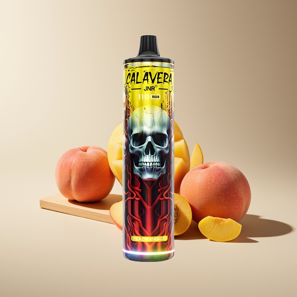 JNR Calavera 11000 Puffs Tipo-C 850mAh 21ml 1.0ohm Malla Durazno Mango