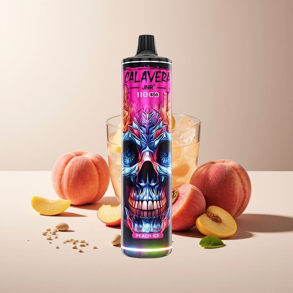 JNR Calavera 11000 Puffs Tipo-C 850mAh 21ml 1.0ohm Melocotón Hielo