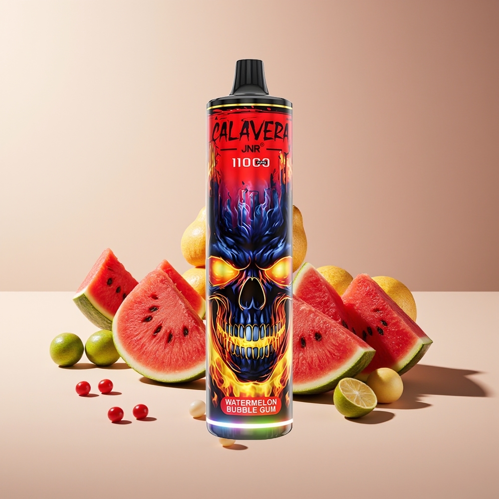 JNR Calavera 11000 Puffs Tipo-C 850mAh 21ml 1.0ohm Sandía Chicle