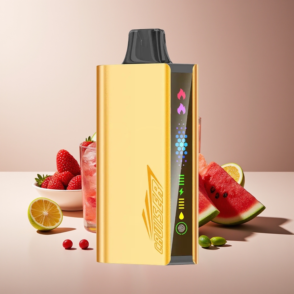 JNR Cruiser 12000 Puffs Sin Carga Vape Desechable Pantalla Animada Cuerpo de Aluminio Sandía Helada