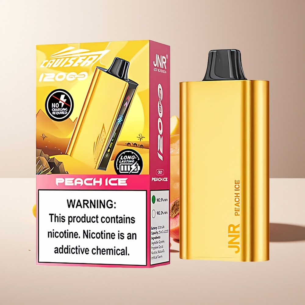 JNR Cruiser 12000 Puffs Vape Desechable Sin Carga Cuerpo de Aluminio Melocotón Hielo