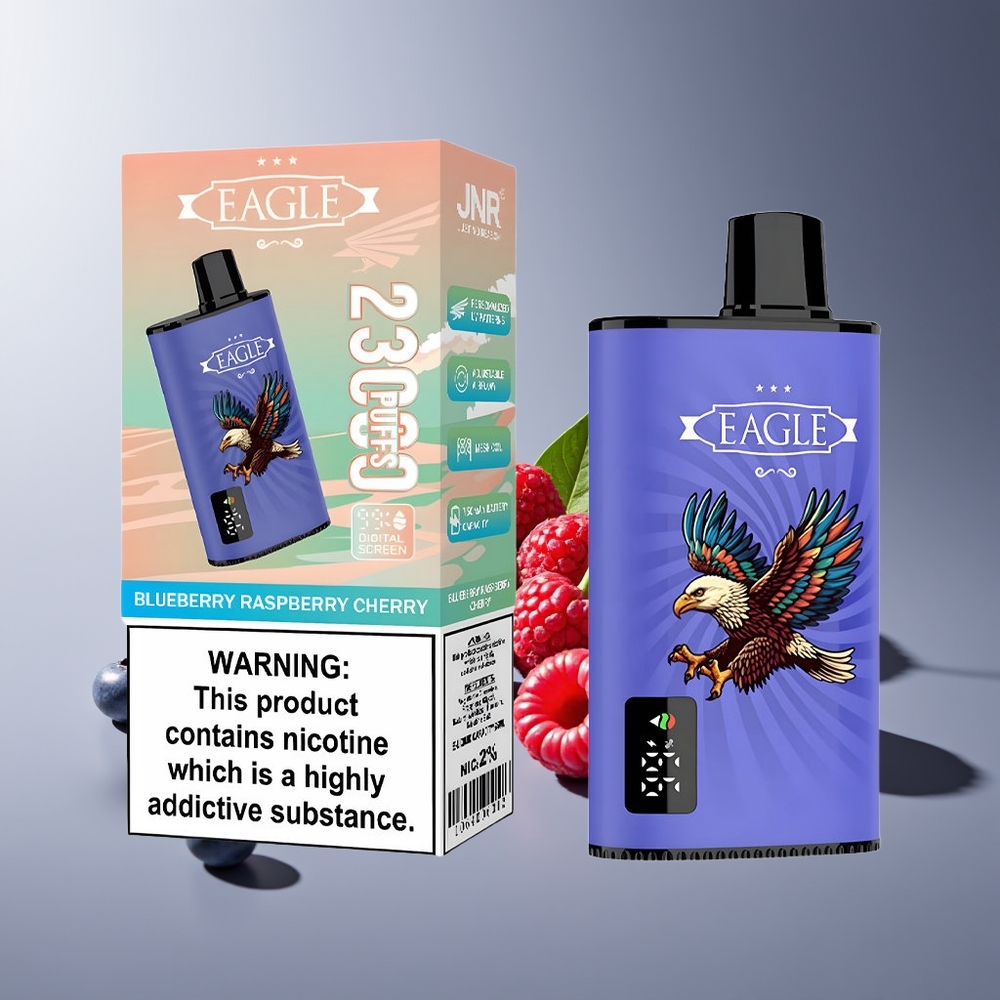 JNR EAGLE Smart 23000 Puffs Pantalla Digital Arándano Frambuesa Cereza