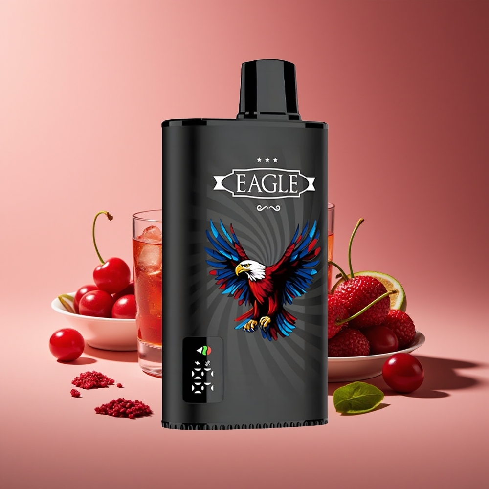 JNR EAGLE Smart 23000 Puffs Pantalla Digital Bobina Malla 1.0ohm Batería 750mAh Cereza Cola