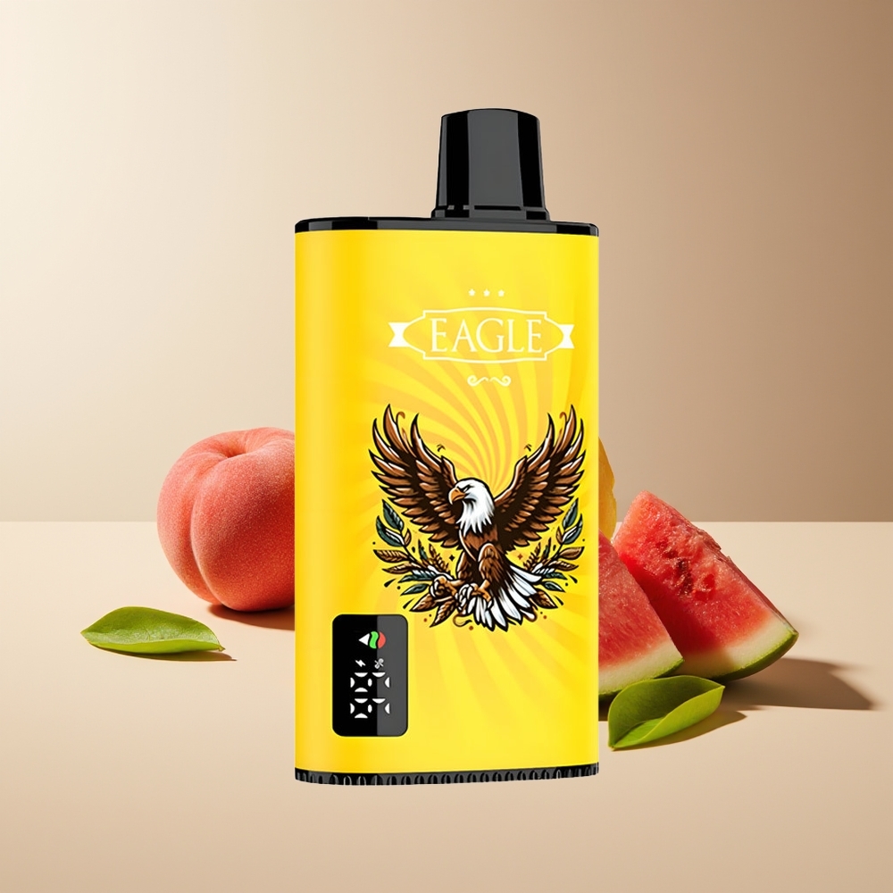 JNR EAGLE Smart 23000 Puffs Pantalla Digital Bobina Mesh 1.0ohm Ajuste de Flujo de Aire Durazno Mango Sandía