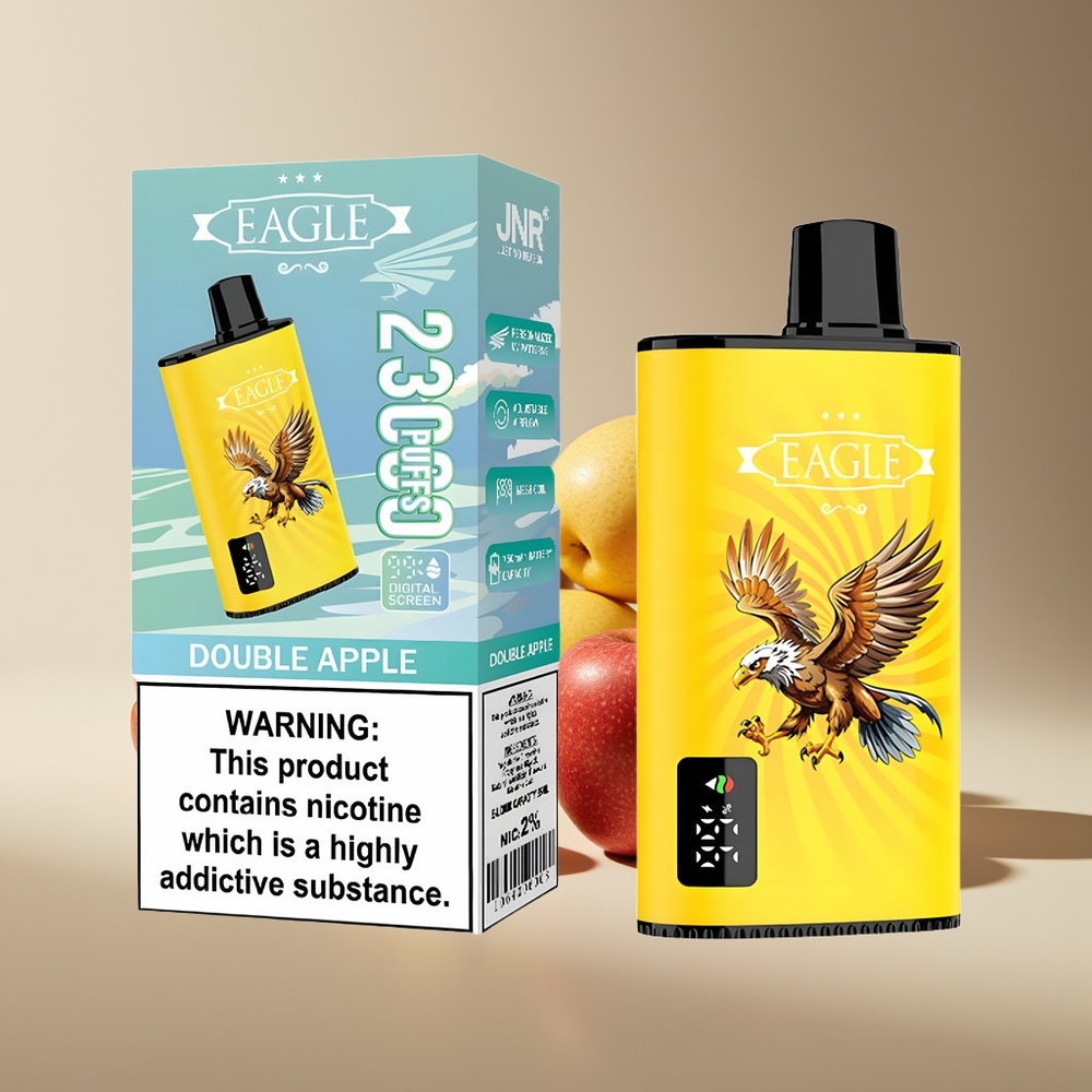JNR EAGLE Smart 23000 Puffs Pantalla Digital Bobina Mesh 1.0ohm Batería 750mAh Tipo-C Doble Manzana