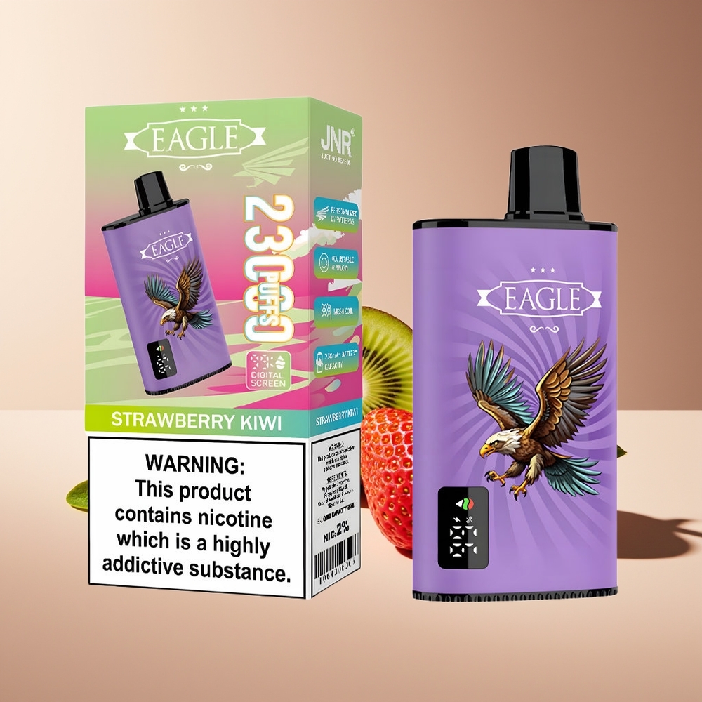 JNR EAGLE Smart 23000 Puffs Pantalla Digital Bobina Mesh 1.0ohm Fresa Kiwi