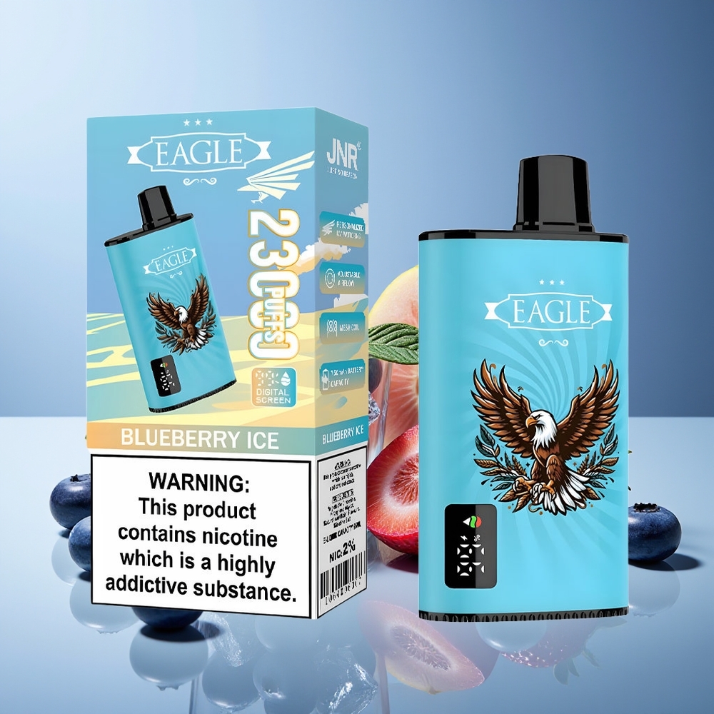 JNR EAGLE Smart 23000 Puffs Pantalla Digital Coil Mesh 1.0ohm Arándano Helado
