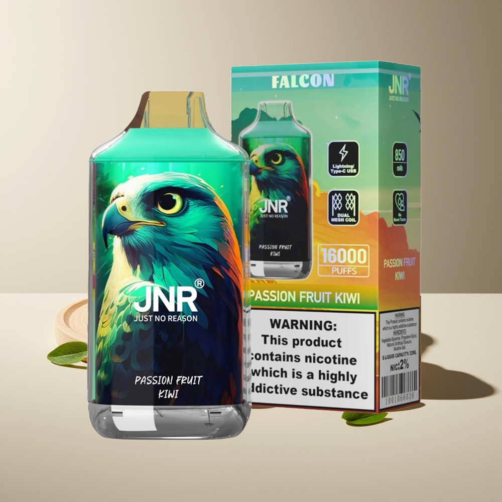 JNR Falcon 16000 Bocados Doble Malla 22ml Maracuyá Kiwi