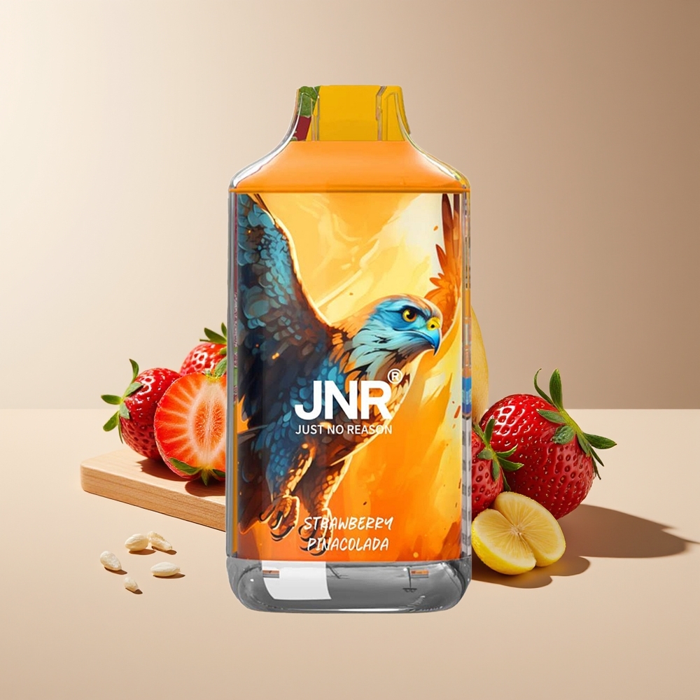 JNR Falcon 16000 Puffs 850mAh 22ml Doble Malla Tipo C & Lightning Pantalla LED 0% 2% Fresa Piña Colada