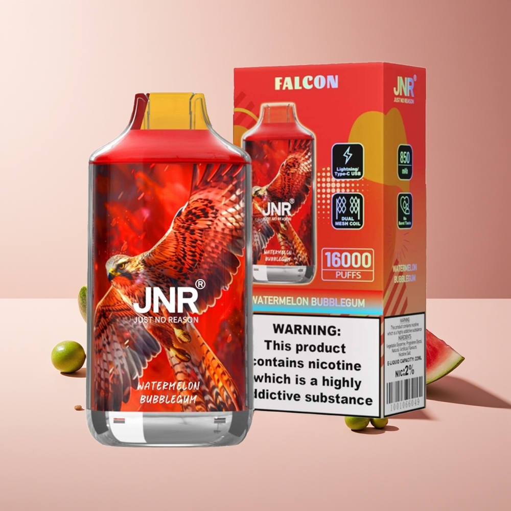 JNR Falcon 16000 Puffs Dual Mesh 850mAh Sandía Chicle