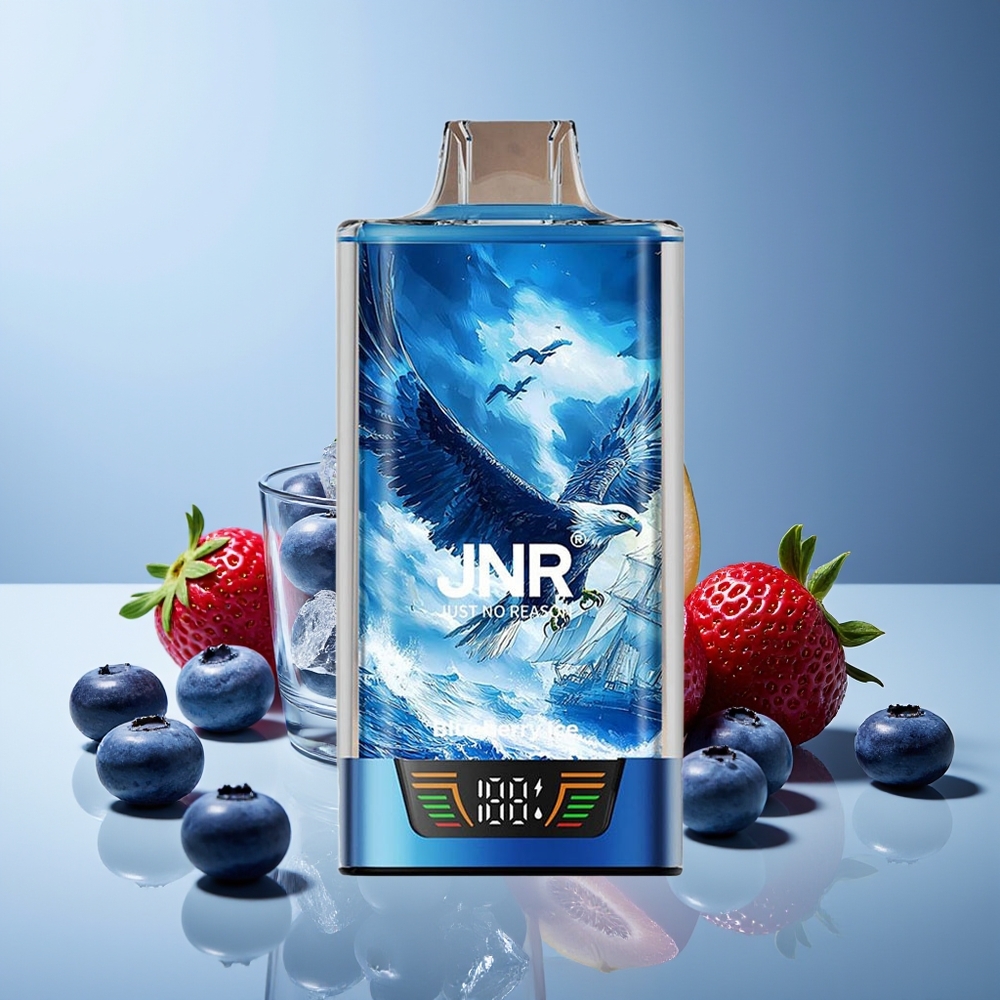 JNR Falcon Pro 28000 30ml 5% Nicotina Dual Malla Arándano Azul Hielo