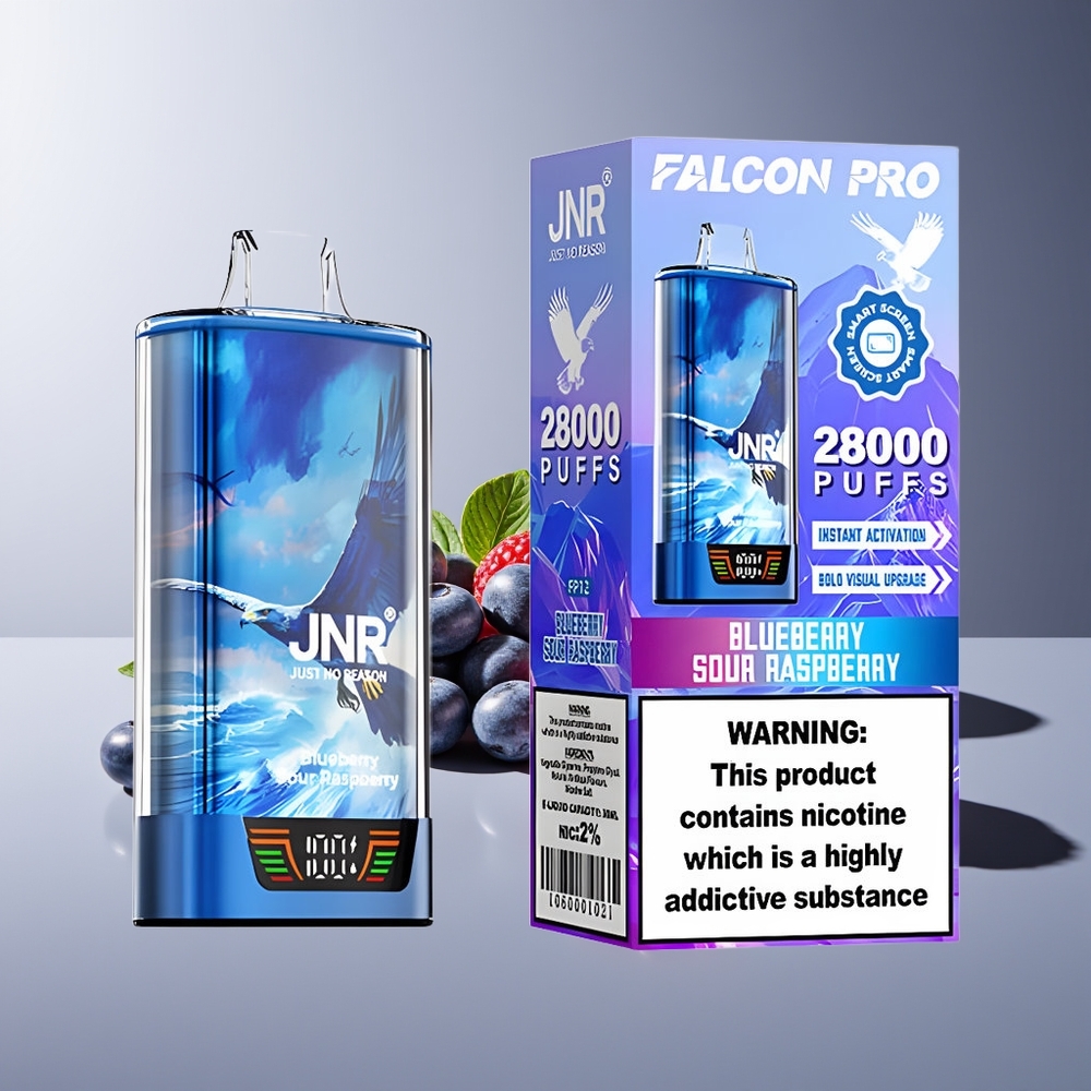 JNR Falcon Pro 28000 30ml MTL Dual Mesh Arándano Agrio Frambuesa