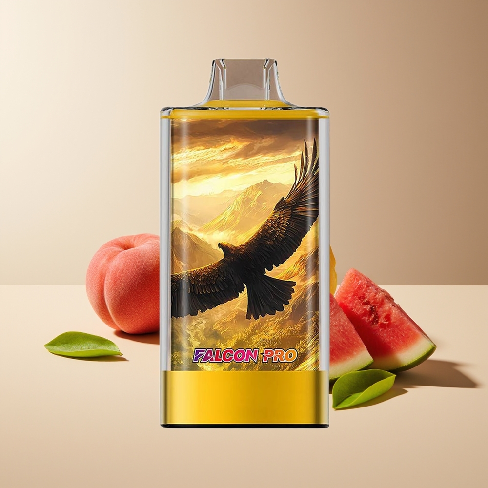 JNR Falcon Pro 28000 Disposable Vape 28000 Bocanadas USB-C Carga Dual Malla Melocotón Mango Sandía