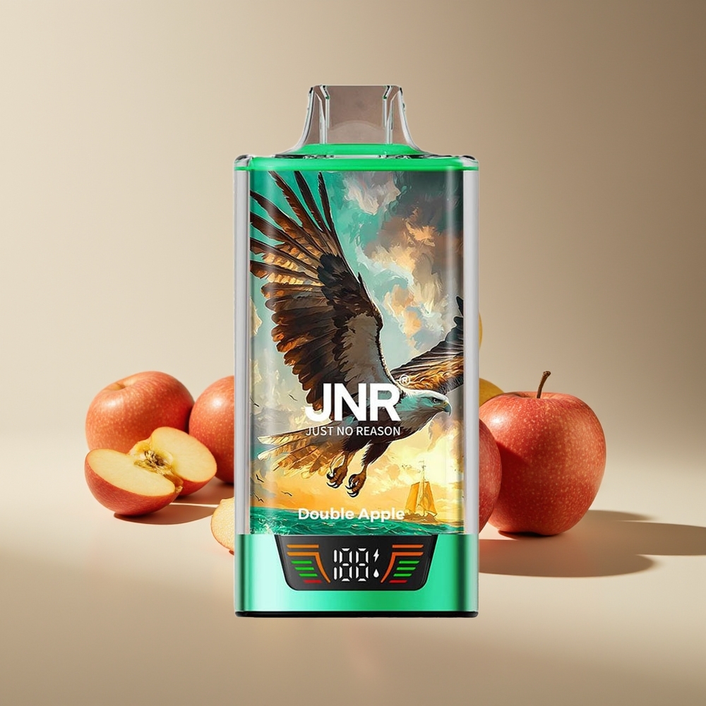 JNR Falcon Pro 28000 Doble Manzana Vape Desechable con 30ml, 950mAh, Pantalla Inteligente y Bobina Dual Mesh