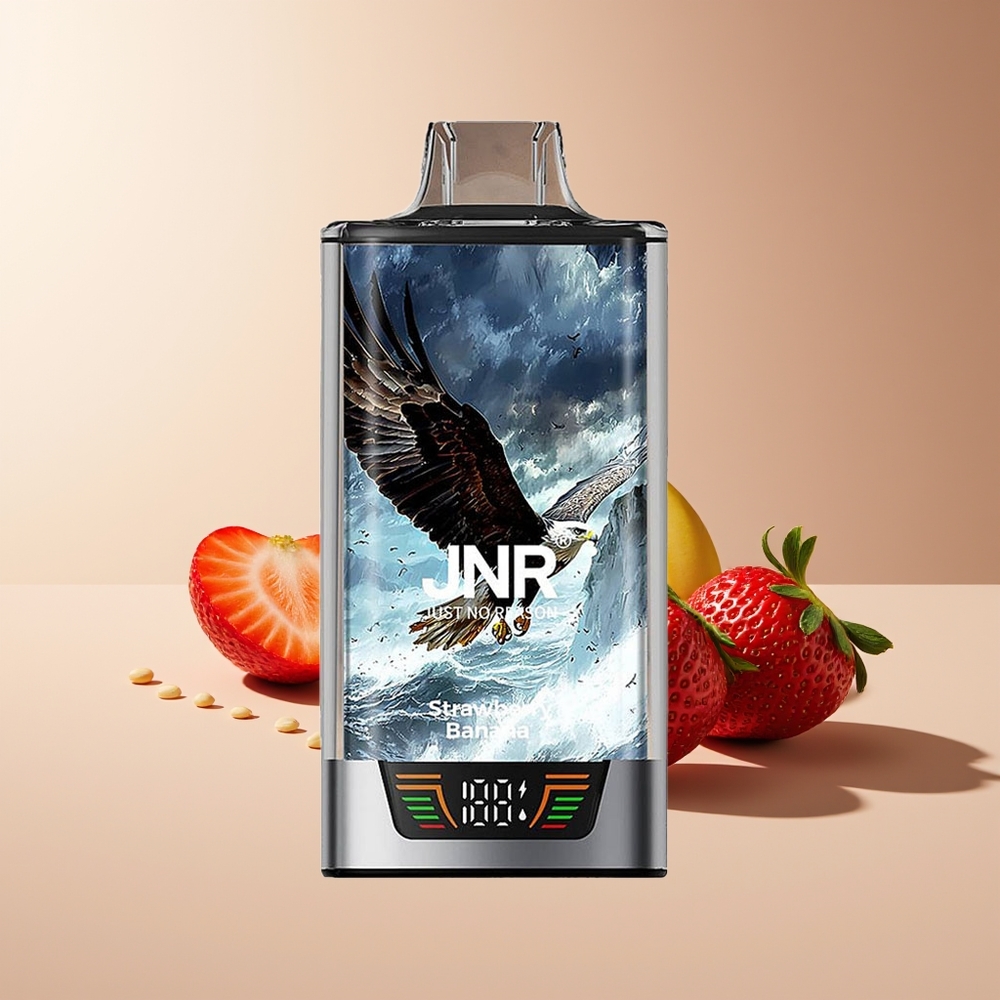 JNR Falcon Pro 28000 MTL Doble Malla 30ml Fresa Plátano