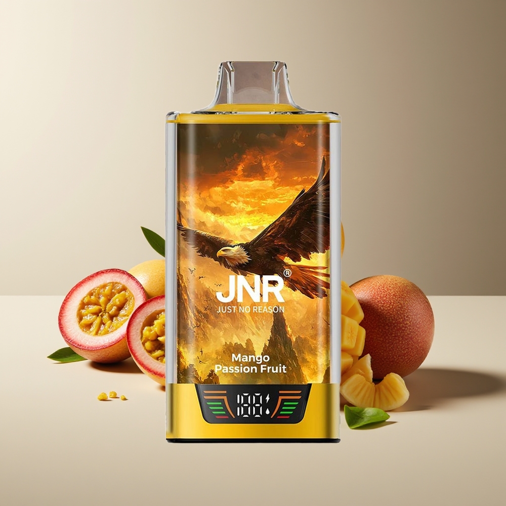 JNR Falcon Pro 28000 Mango Maracuyá con Pantalla Inteligente y Carga USB Tipo-C