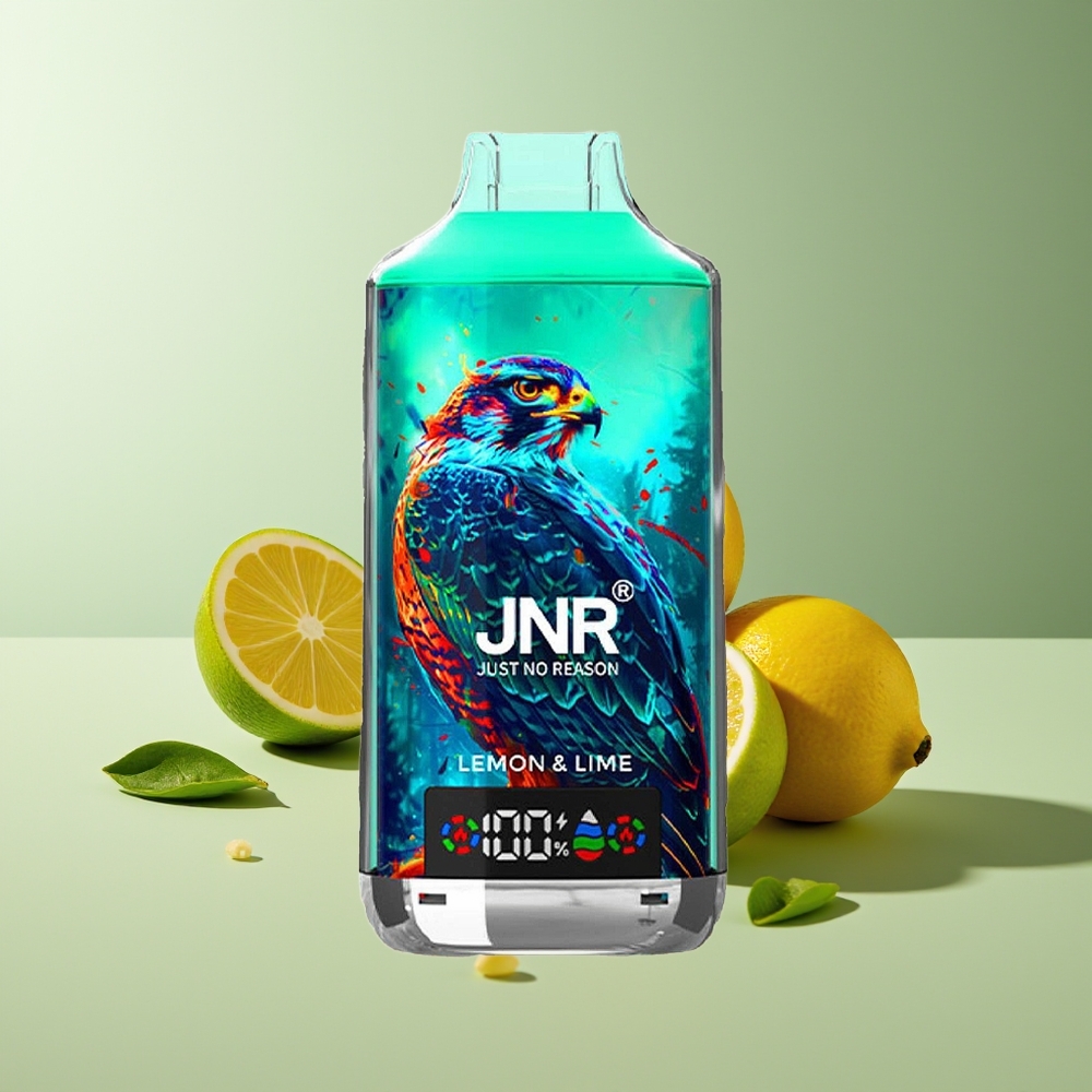 JNR Falcon X 18000 Puffs 750mAh 24ml Dual Mesh Coil Digital Display Type-C 0% 2% 5% Limón Lima