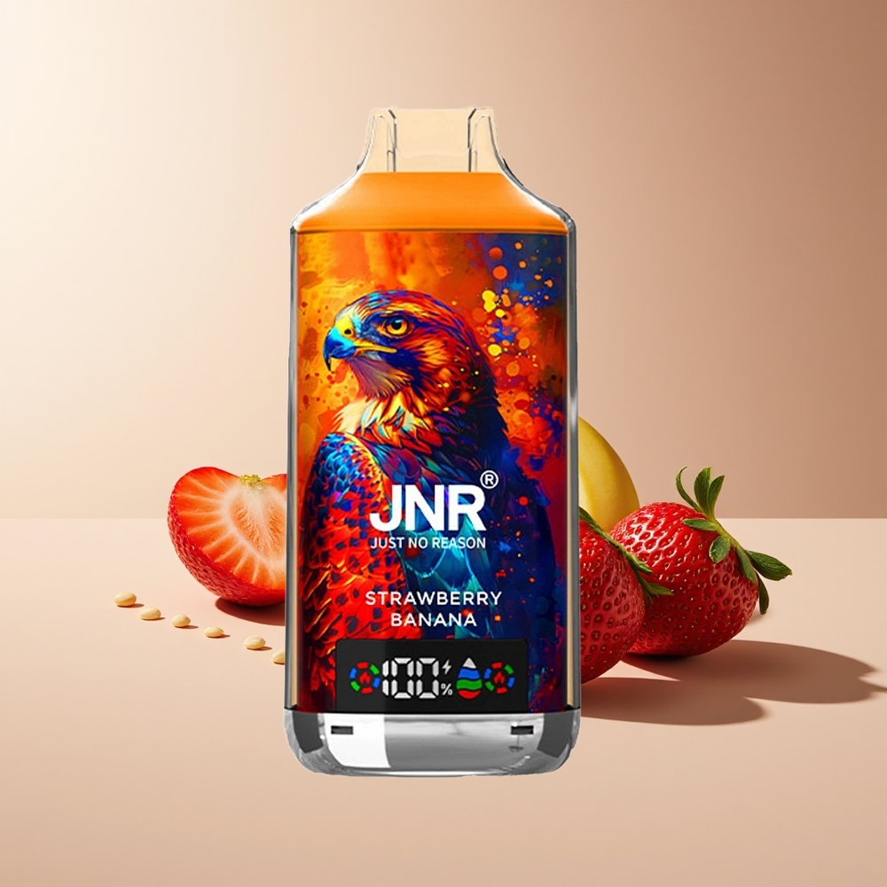 JNR Falcon X 18000 Puffs Dual Mesh Coil Digital Display Fresa Plátano