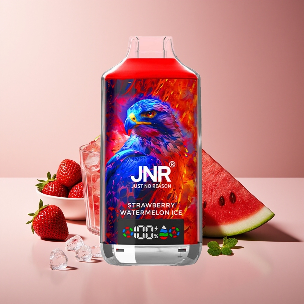 JNR Falcon X 18000 Puffs Pantalla Digital Carga Rápida Type-C Dual Mesh Coil Fresa Sandía Hielo