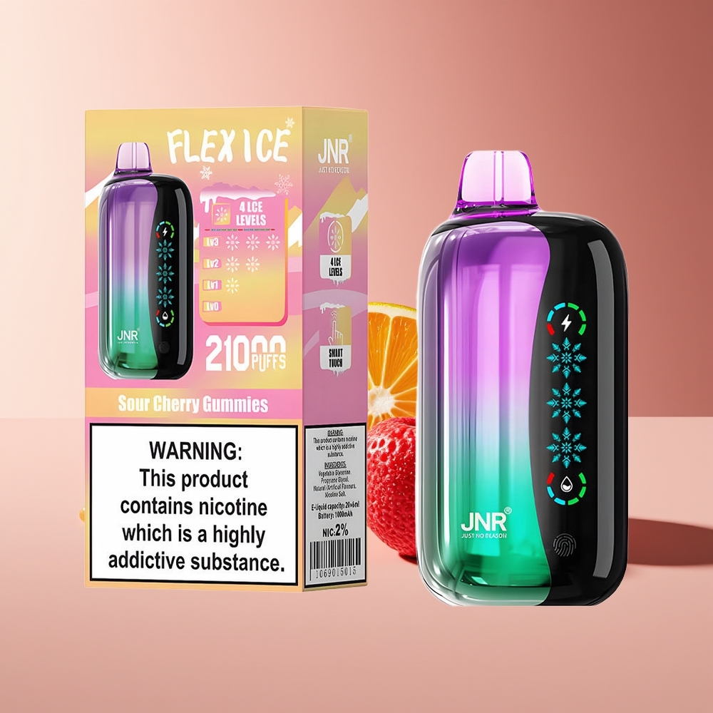 JNR Flex Ice 21000 Caladas Pantalla Táctil Gomitas de Cereza Ácida
