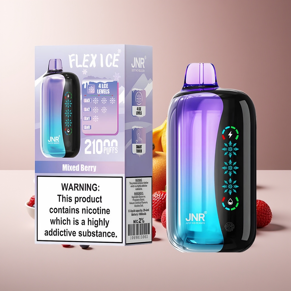 JNR Flex Ice 21000 Puffs Ajustable Toque Pantalla Baya Mixta
