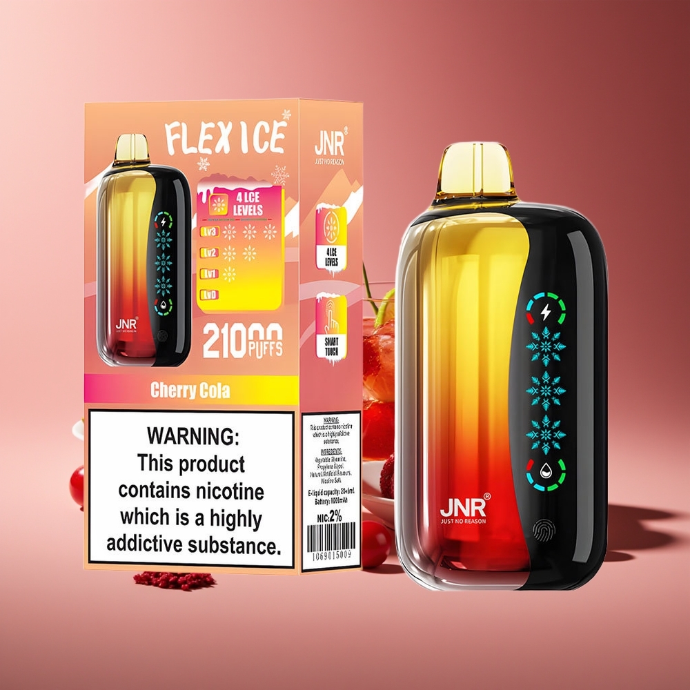 JNR Flex Ice 21000 Puffs Pantalla Táctil Aire Personalizable Cereza Cola
