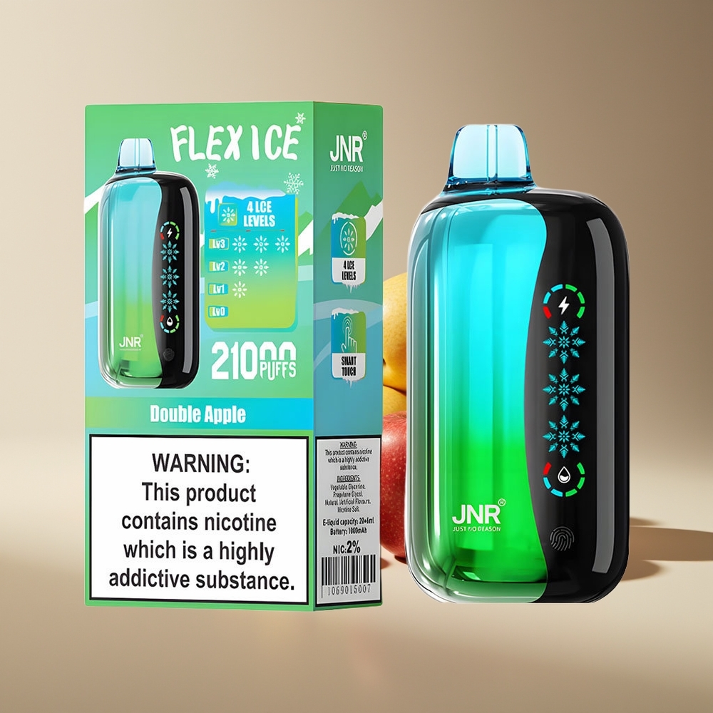 JNR Flex Ice 21000 Puffs Pantalla Táctil Ajustable Manzana Doble