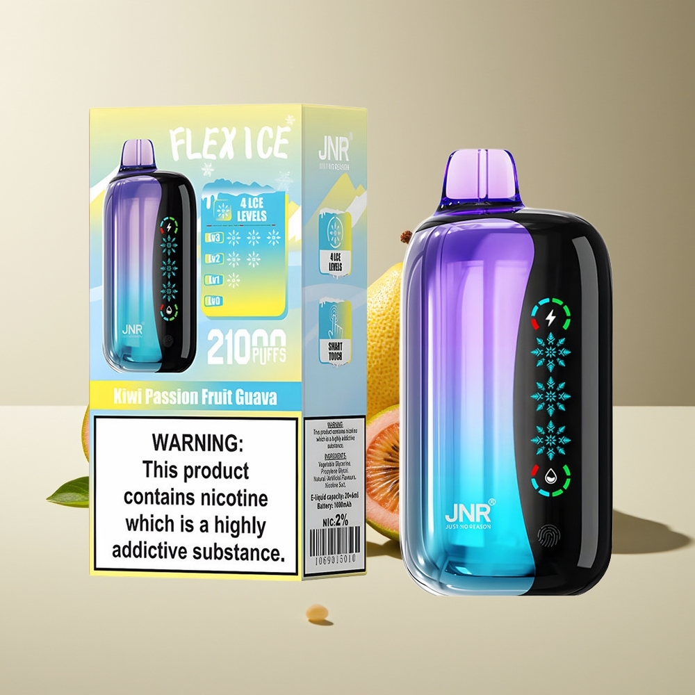 JNR Flex Ice 21000 Puffs Pantalla Táctil Ajustable de Hielo Kiwi Maracuyá Guayaba