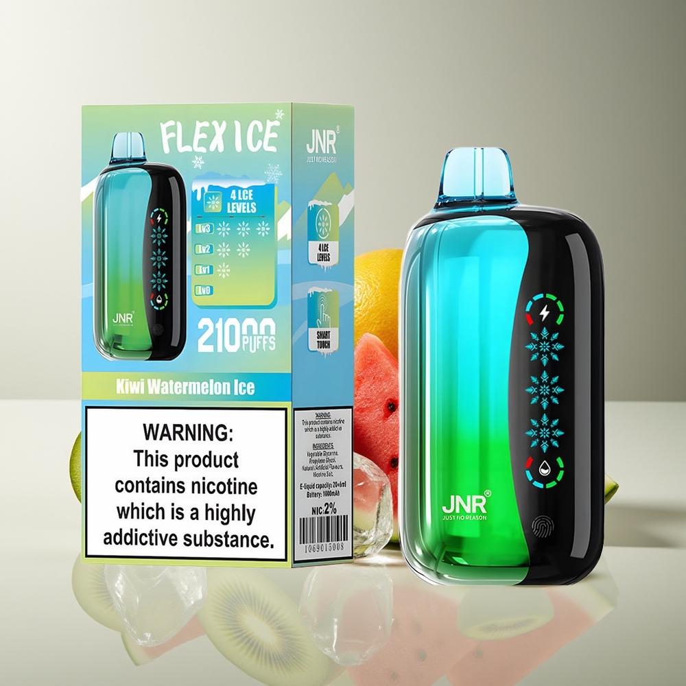 JNR Flex Ice 21000 Puffs Pantalla Táctil Ajustable de Hielo Kiwi Sandía Hielo