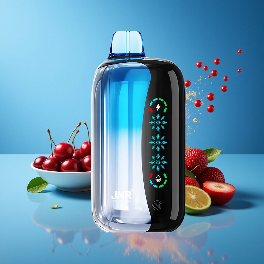 JNR Flex Ice 21000 Puffs Vapor Desechable Ajustable Pantalla Táctil Explosión Cereza Azul