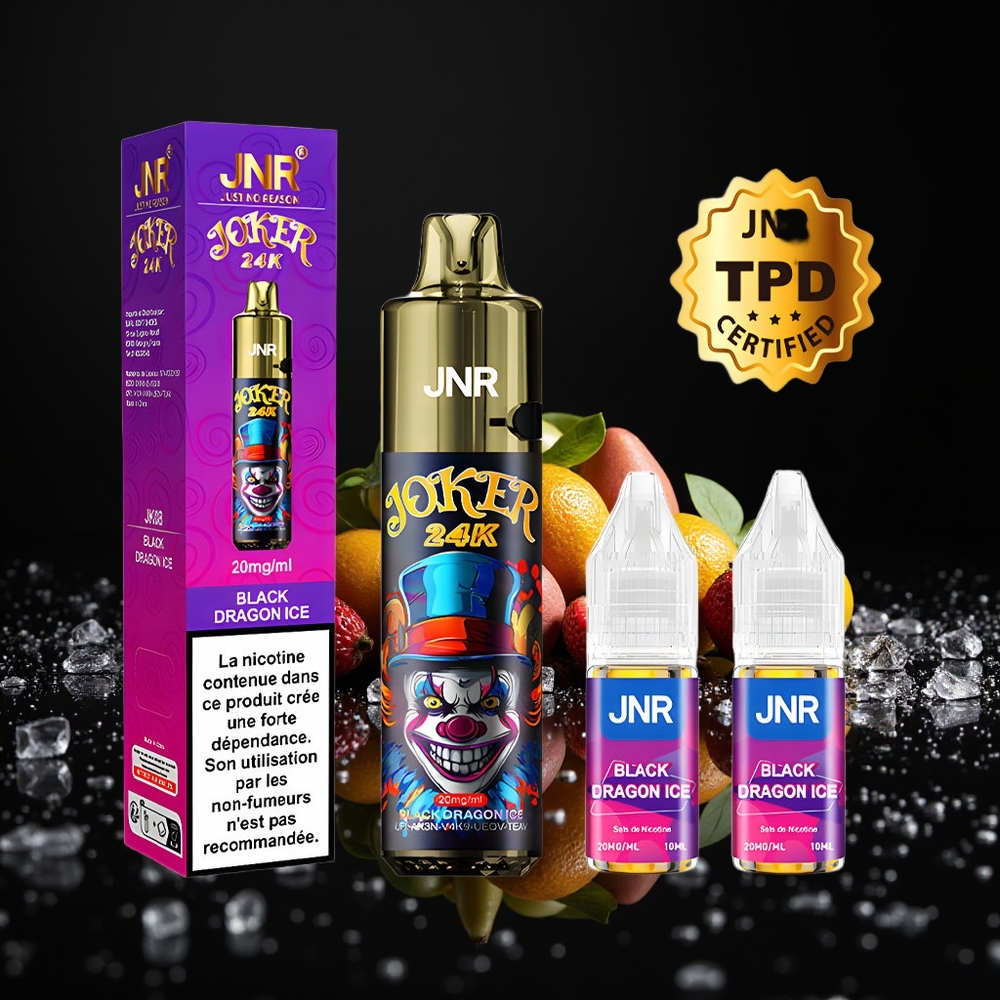 JNR Joker 24K Bocadillos Recargables Dragón Negro Hielo