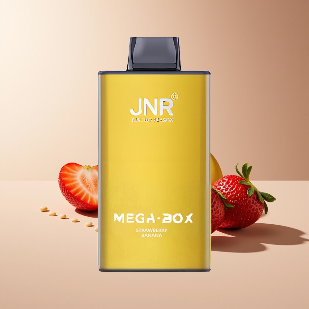 JNR Mega Box 25000 Puffs Doble Malla y Doble Núcleo Fresa Plátano