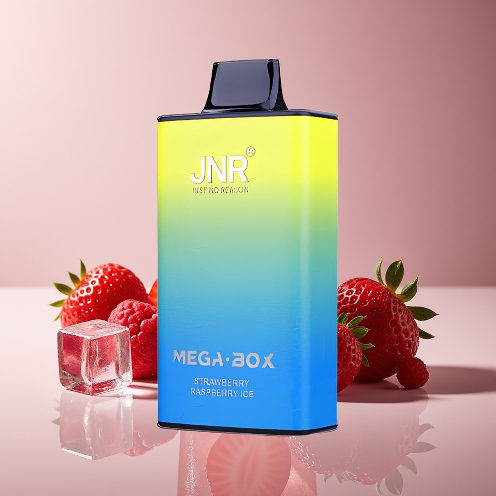 JNR Mega Box 25000 Puffs Doble Núcleo y Malla Carga Rápida Type-C Fresa Frambuesa Hielo