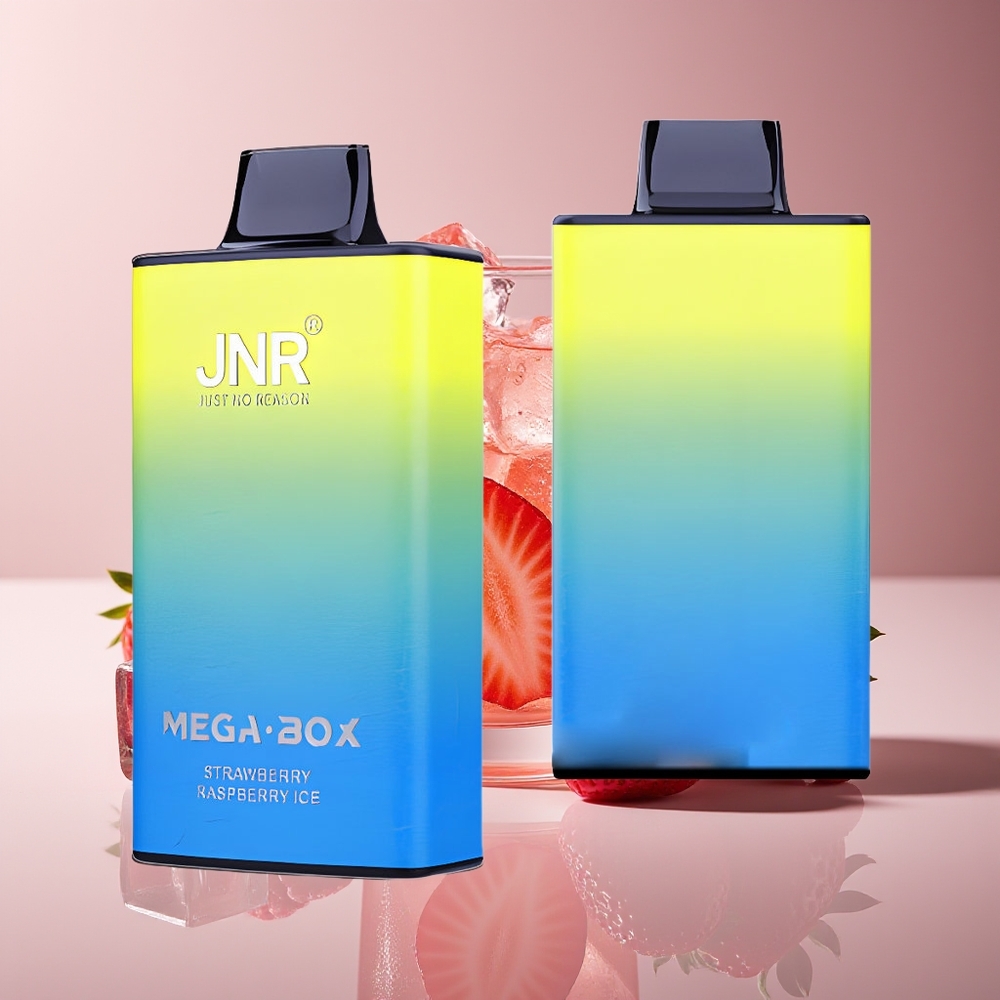 JNR Mega Box 25000 Puffs Doble Núcleo y Malla Carga Rápida Type-C Fresa Frambuesa Hielo