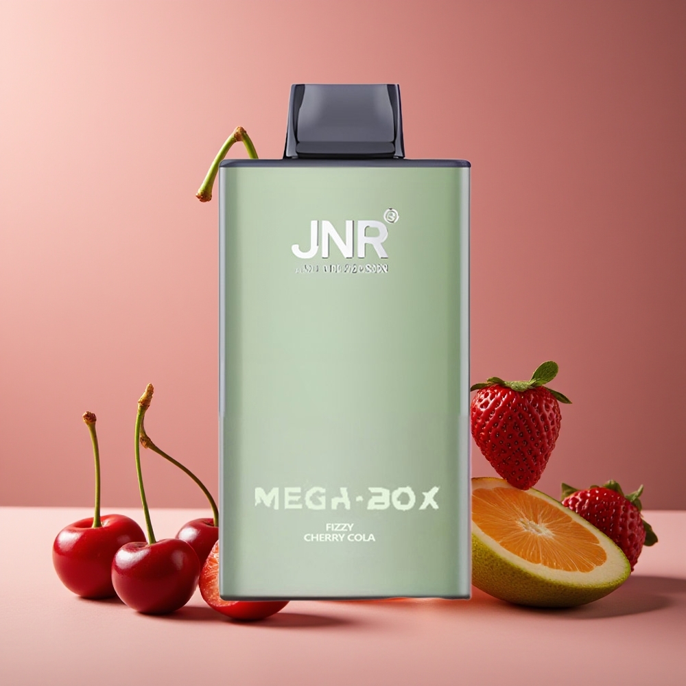 JNR Mega Box 25000 Puffs Dual Mesh Carga Rápida Tipo-C Cereza Cola Fizzy