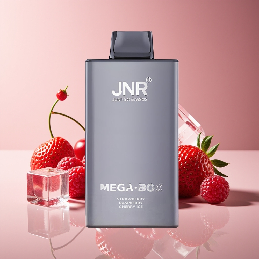 JNR Mega Box 25000 Puffs Dual Mesh Fresa Frambuesa Cereza Hielo