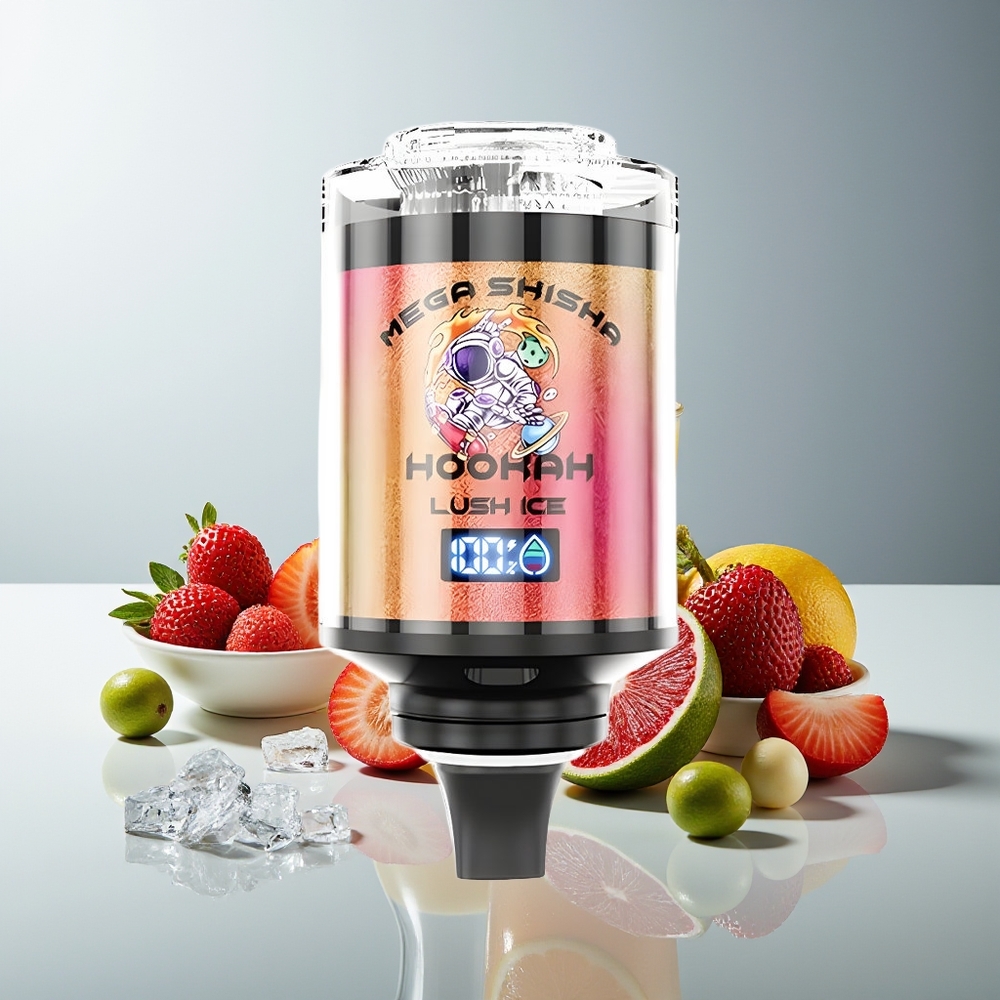 JNR Mega Shisha Hookah 100K Pantalla Inteligente Carga Rápida Tipo-C Helado Lujoso