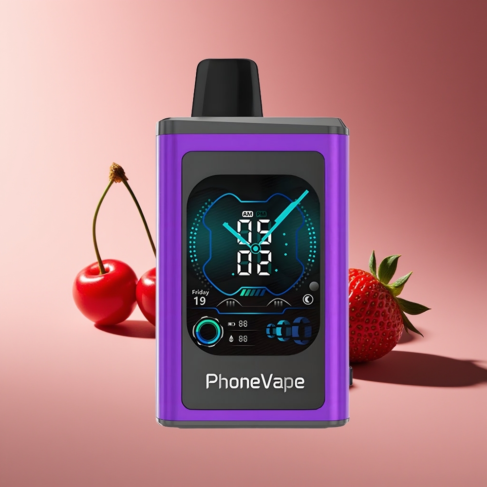 JNR PhoneVape 30000 bocadas Batería Recargable Turbo Cámara Remota Cereza Fresa Frambuesa