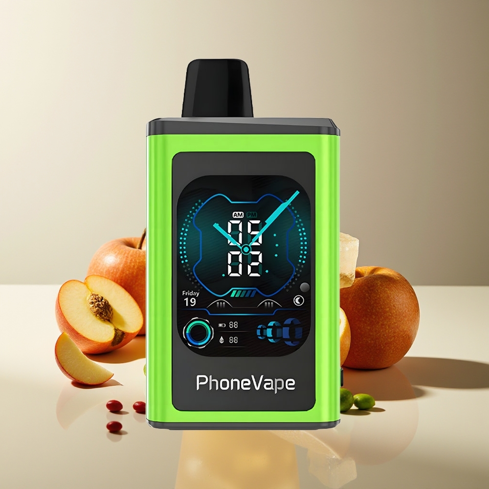 JNR PhoneVape 30000 chupadas Batería Recargable 850mAh Tipo-C Turbo Manzana Ácida Helada