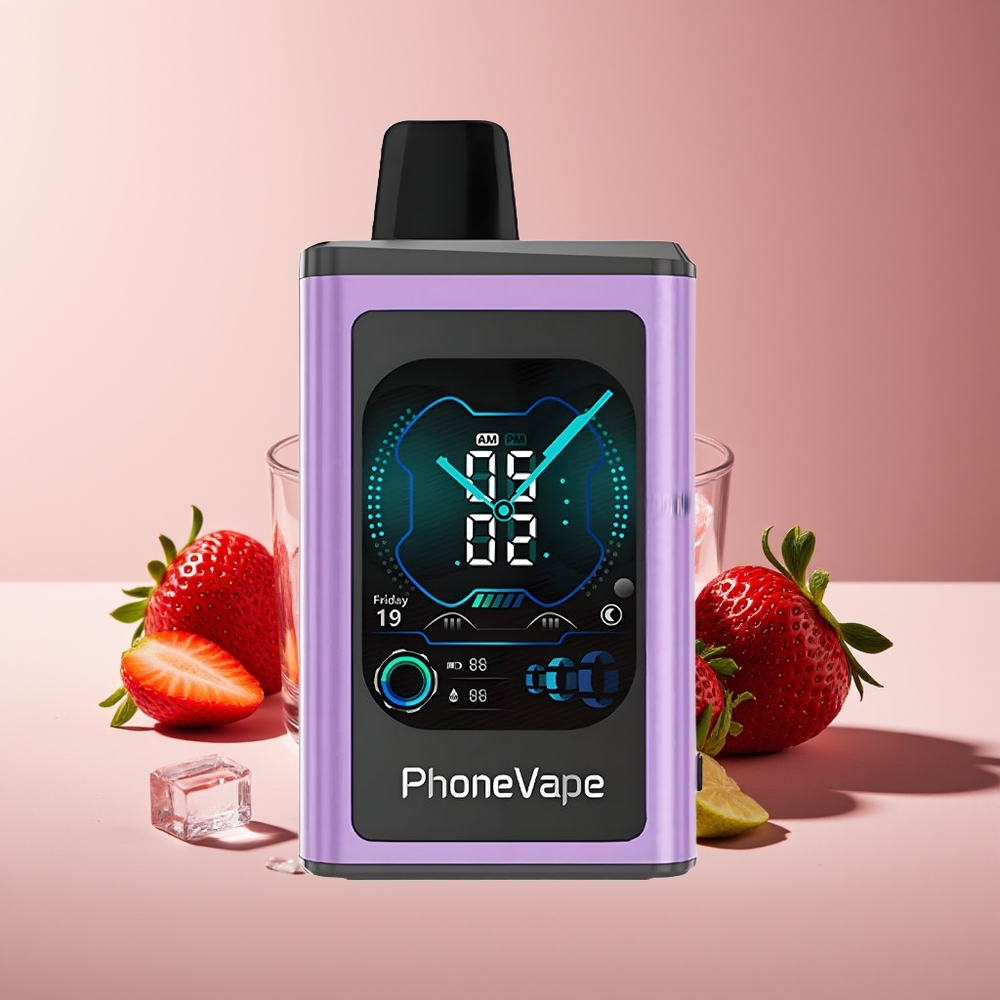 JNR PhoneVape 30000 chupadas Recargable con Turbo y Aire Ajustable Fresa Helada