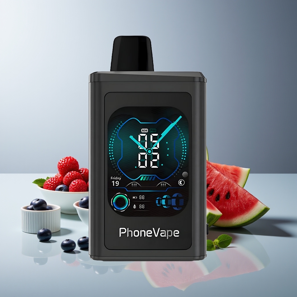 JNR PhoneVape 30000 chupadas Rechargeable Turbo Pantalla Completa Arándano Sandía