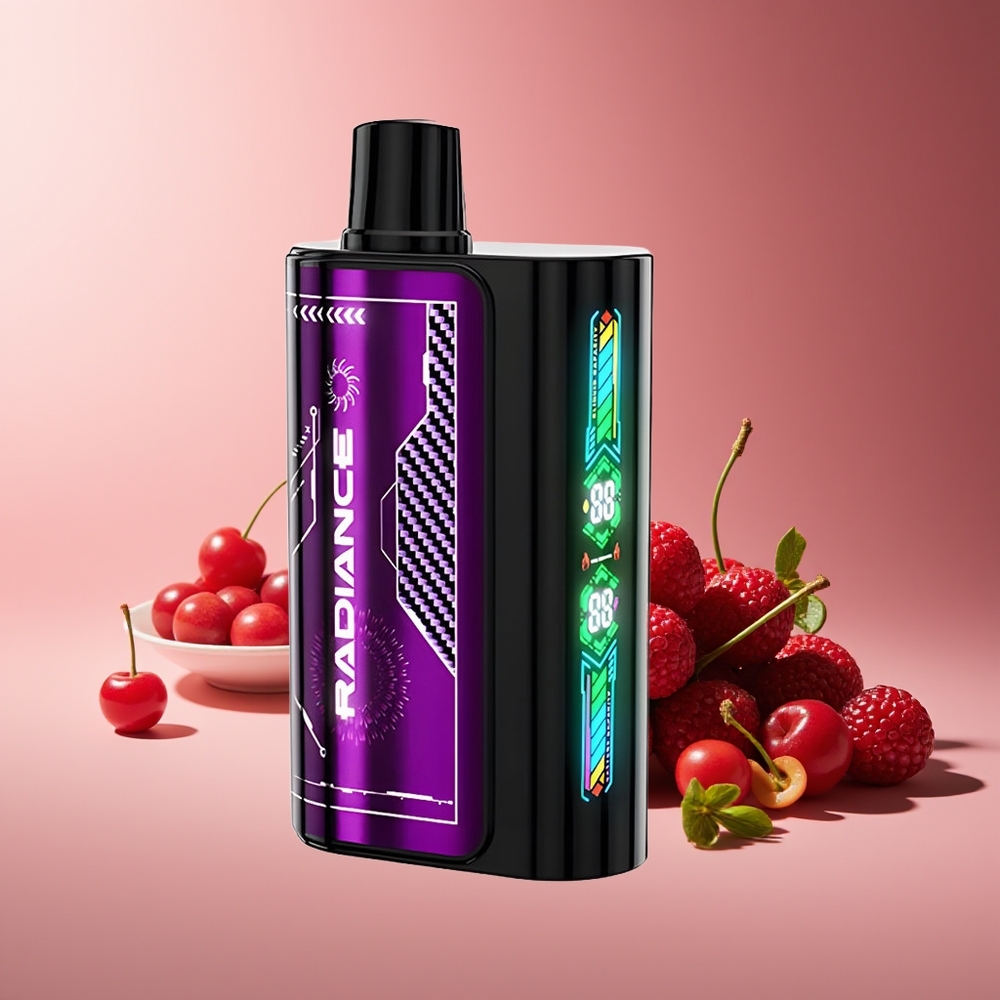 JNR Radiance 31000 Puffs Pantalla Inteligente Dual Malla Cereza Arándano