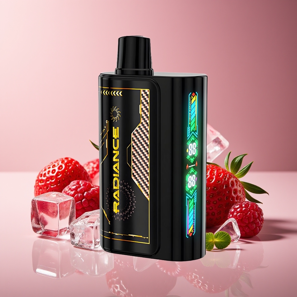 JNR Radiance 31000 Puffs Pantalla Inteligente Dual Malla Fresa Frambuesa Cereza Hielo