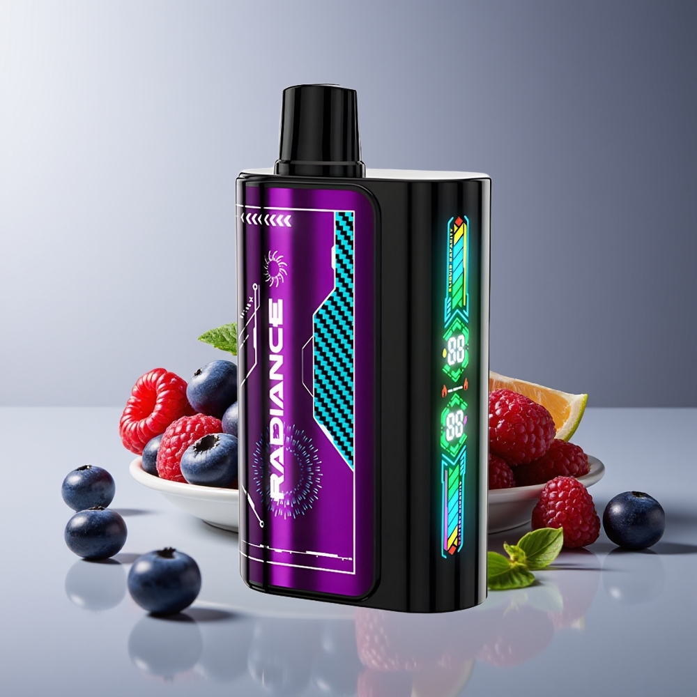 JNR Radiance 31000 Puffs Pantalla Inteligente Dual Mesh Arándano Agrio Frambuesa