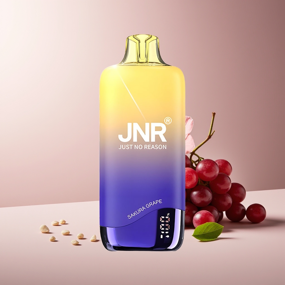 JNR Rainbow 10500 Puffs Sakura Uva Disposable Vape con Batería 600mAh, Coil Mesh 0.8ohm, Tanque 18ml y Carga USB Type-C