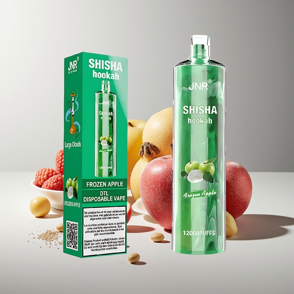 JNR Shisha Hookah 12000 Puffs 750mAh 24ml 0.6 Ohm Manzana Congelada