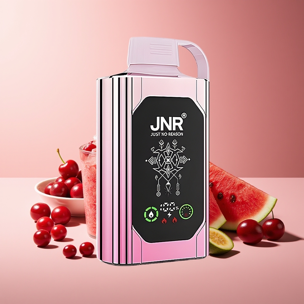 JNR Shisha Hookah Box 20500 Puffs HD Display 1000mAh 25ml Dual Mesh Coil Type-C 0% 2% 5% Cereza Sandía Helada