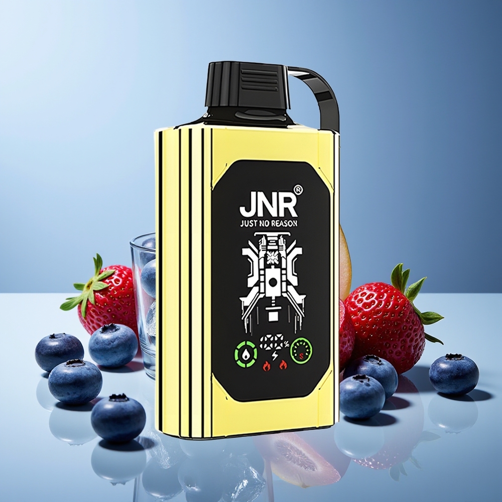 JNR Shisha Hookah Box 20500 Puffs HD Display 1000mAh 25ml Dual Mesh Coil Type-C Carga Rápida 0% 2% 5% Helado de Arándano