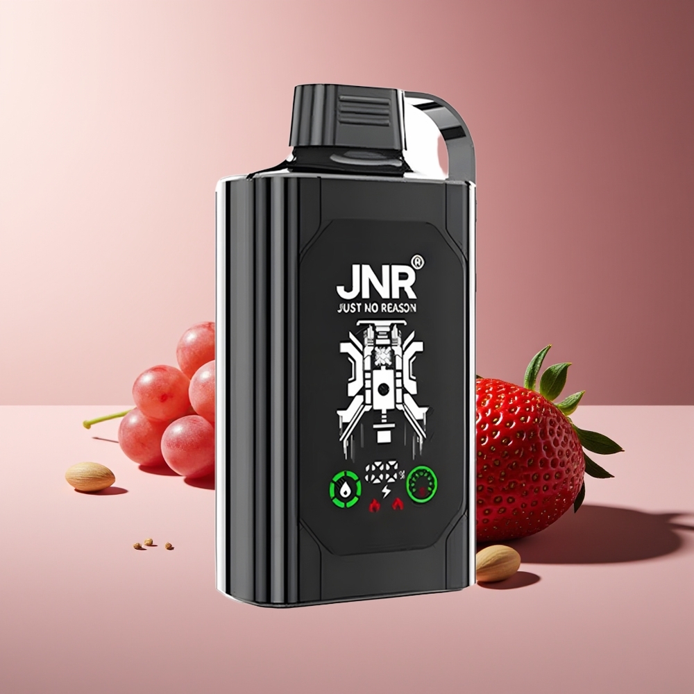 JNR Shisha Hookah Box 20500 Puffs HD Display 1000mAh 25ml Dual Mesh Coil Type-C Fresa Uva